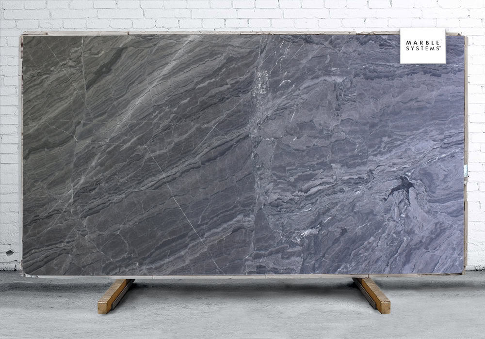 Marble Systems - Ebony Gray Polished Marble Slab Random 1 1/4 - SL90771