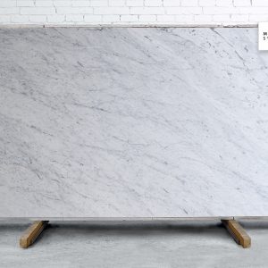 Marble Systems - Aqua Bianca Carrara Polished Marble Slab Random 1 1/4 - SL90818