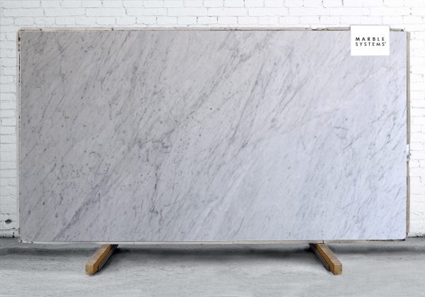 Marble Systems - White Carrara C Supreme Polished Marble Slab Random 1 1/4 - SL90823