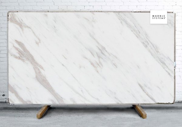 Marble Systems - Volakas Polished Marble Slab Random 1 1/4 - SL90827