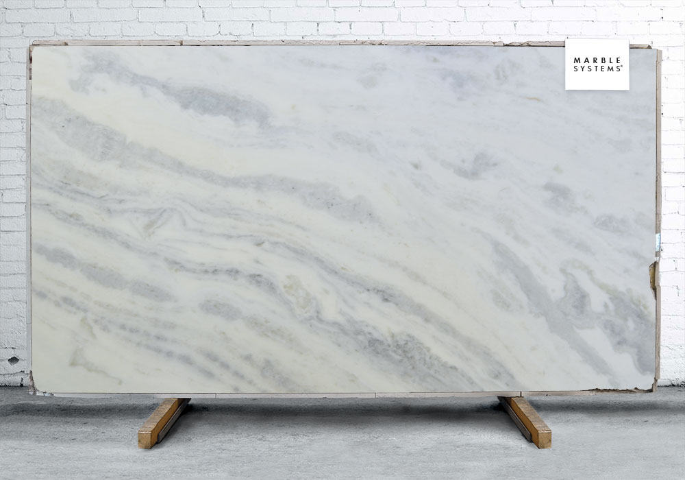 Marble Systems - Everest White Polished Soft Quartzite# Slab Random 1 1/4 - SL90830