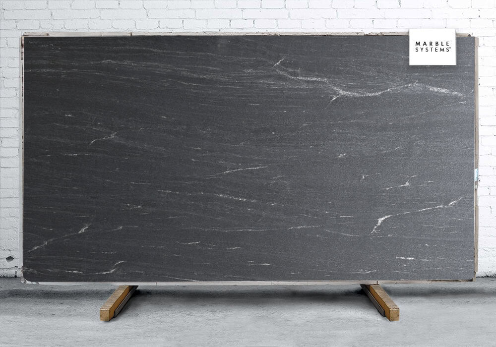 Marble Systems - Black Ocean Honed Granite Slab - SL90832