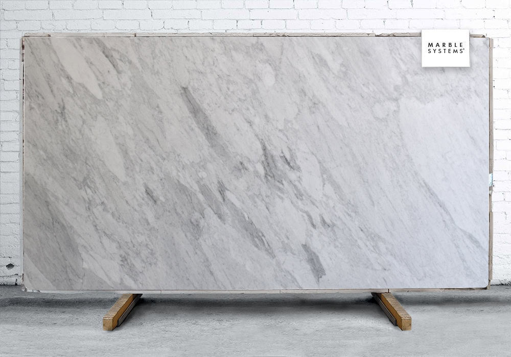 Marble Systems - White Carrara C Supreme Honed Marble Slab Random 1 1/4 - SL90836