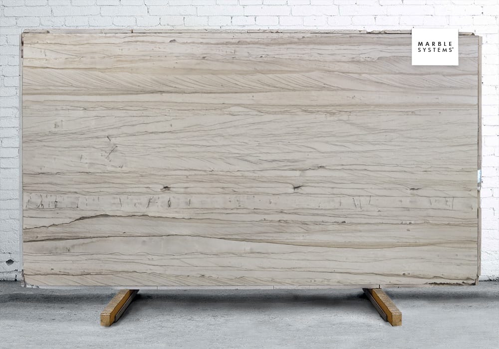 Marble Systems - White Mustang Polished Quartzite Slab Random 1 1/4 - SL90839