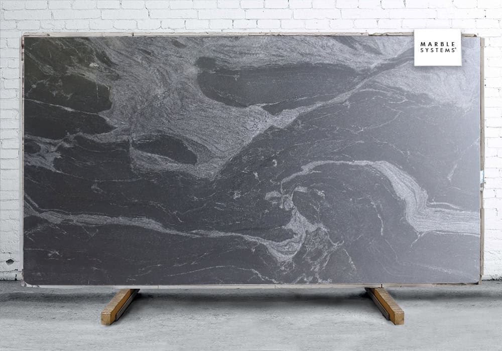 Marble Systems - American Black Leather Granite Slab Random 1 1/4 - SL90868