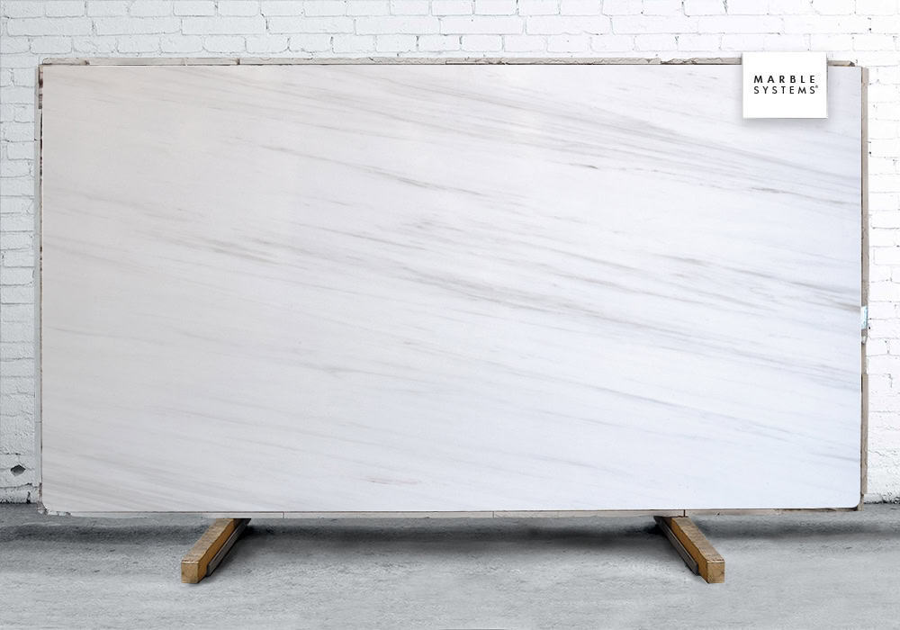 Marble Systems - Snow White Supreme Polished Marble Slab Random 1 1/4 - SL90890