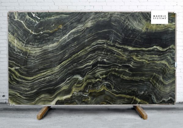 Marble Systems - Green Fire Leather Quartzite Slab Random 1 1/4 - SL90939