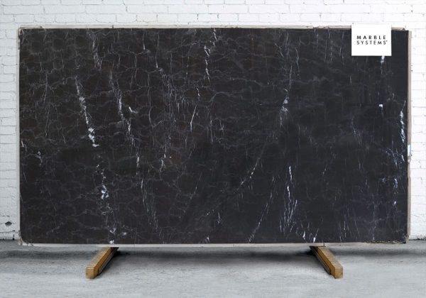 Marble Systems - Pietra Black Polished Marble Slab Random 1 1/4 - SL90950