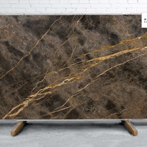 Marble Systems - Noir Desir Polished Marble Slab Random 1 1/4 - SL91008