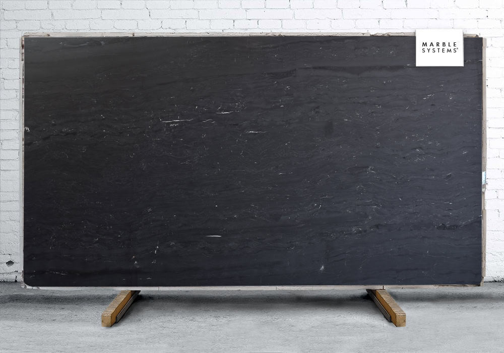 Marble Systems - Vanta Black Leather Marble Slab Random 1 1/4 - SL91031