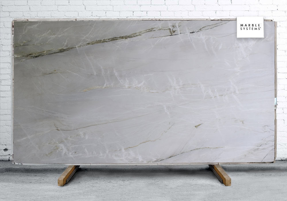 Marble Systems - Bianco Superiore Polished Quartzite Slab Random 1 1/4 - SL91037