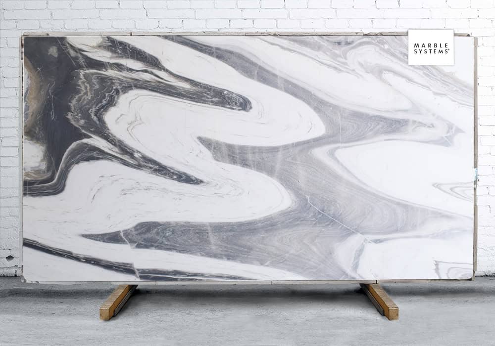 Marble Systems - Djamballa Polished Marble Slab Random 1 1/4 - SL91107