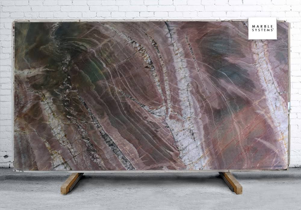 Marble Systems - Explosion Rouge Polished Quartzite Slab Random - SL91112