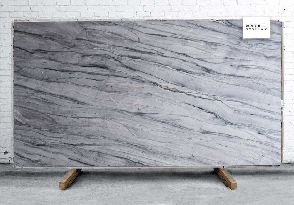 Marble Systems - Blue Noir Polished Quartzite Slab Random 1 1/4 - SL91127