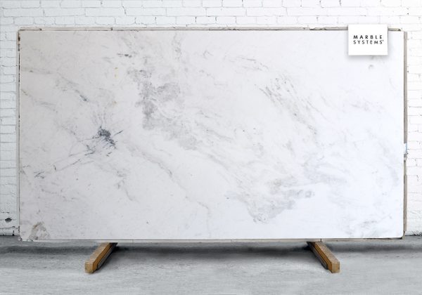 Marble Systems - Glorious White Polished Marble Slab Random 1 1/4 - SL91142