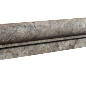 Silver Travertine Single-Step Chair Rail - Icontile - L28SCHAIR