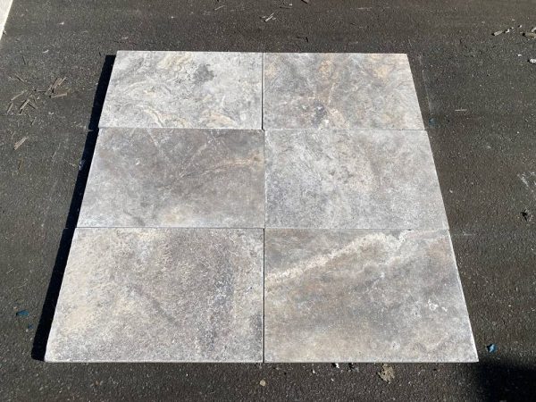 Silver Travertine Tumbled Paver 3cm  - P28162499 - Image 2