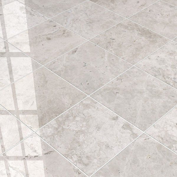 Silver Clouds Polished Marble Tile 12x12 - TL13368 - Image 2