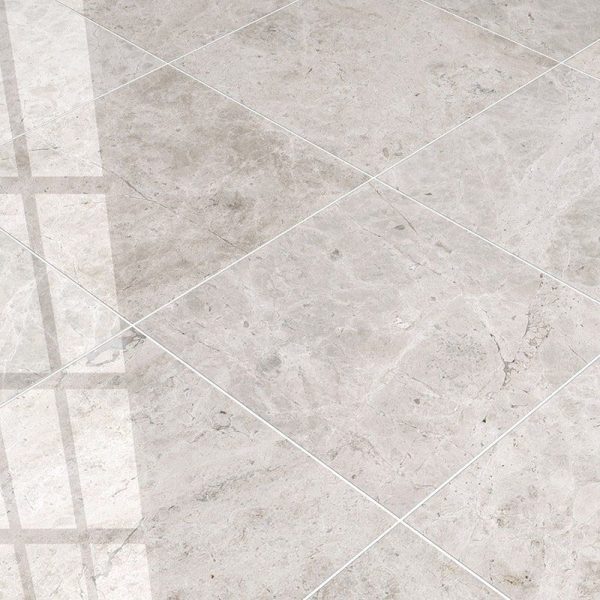 Silver Clouds Polished Marble Tile 18x18 - TL13570 - Image 2