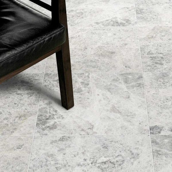 Silver Shadow Honed Marble Tile 18x18 - TL13900 - Image 2