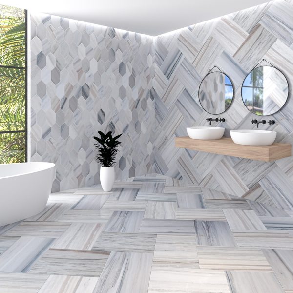 Skyline Cross Cut Leather Marble Tile 16x24 - TL15936 - Image 7