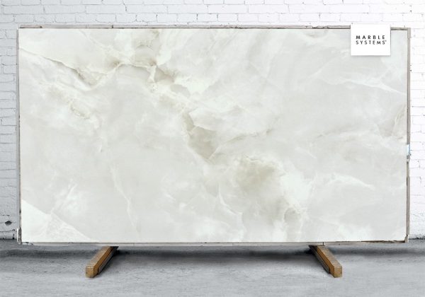 Marble Systems - Marea White Polished Porcelain Slab 47 1/4x94 1/2 - TL17789