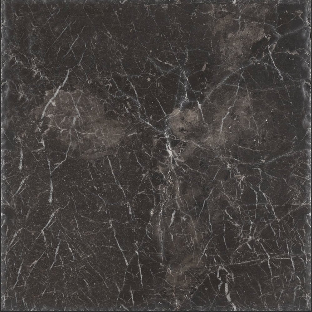 Marble Systems - Iris Black Brushed Marble Tile 16x16 - TL18137