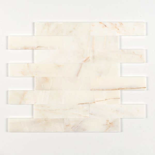 Calacatta Amber Honed Marble Tile 3x12 - TL19255 - Image 2