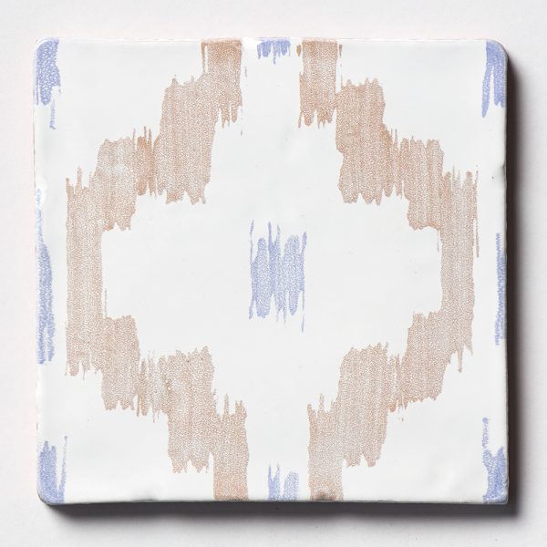 Marble Systems - Vintage Linen Ikat Glossy Ceramic Tile 6x6 - TL80356