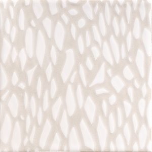 Marble Systems - Neutral Weave Glossy Fishnet Galore Ceramic Tile 6x6 - TL80435