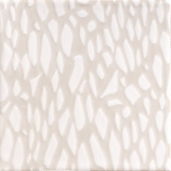 Marble Systems - Neutral Weave Glossy Fishnet Galore Ceramic Tile 6x6 - TL80435