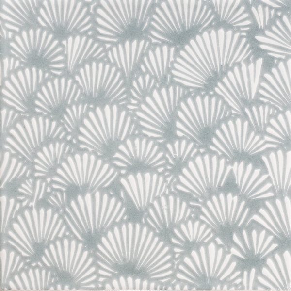 Marble Systems - Sea Foam Glossy Layered Coral Ceramic Tile 6x6 - TL80437