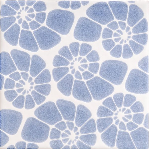 Marble Systems - Ocean Weave Glossy Nautilus Cluster Ceramic Tile 6x6 - TL80438