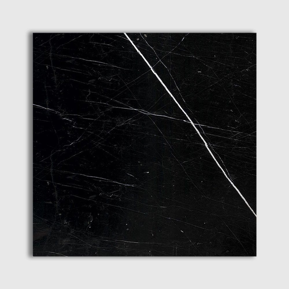 Marble Systems - Black Polished Marble Tile 5 1/2x5 1/2 - TL90212