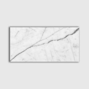 Marble Systems - White Carrara C Polished Marble Tile 2 3/4x5 1/2 - TL90636