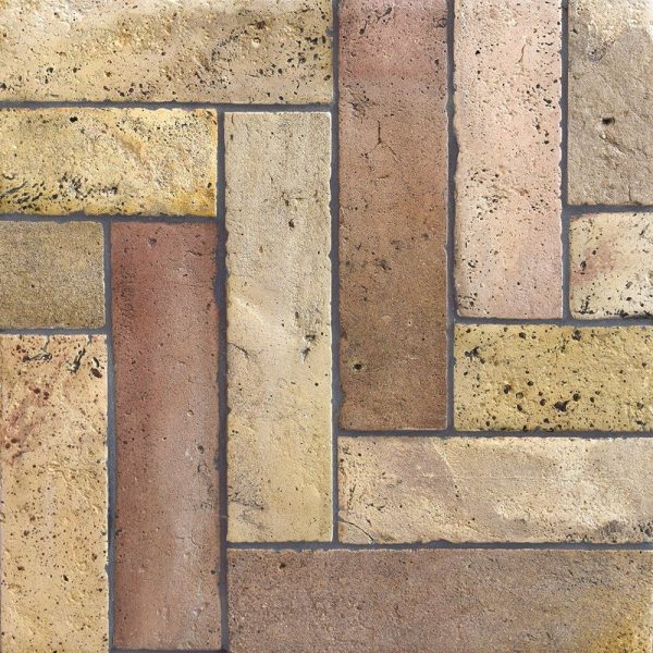 Marble Systems - Reclaimed Natural Parquet Terracotta Tile 3x12 - TL90801