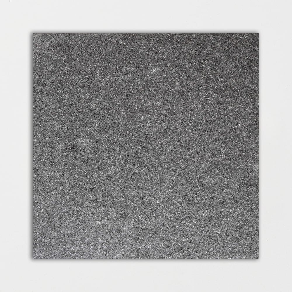 Marble Systems - Absolute Black Extra Flamed Granite Tile 12x12 - TL91024