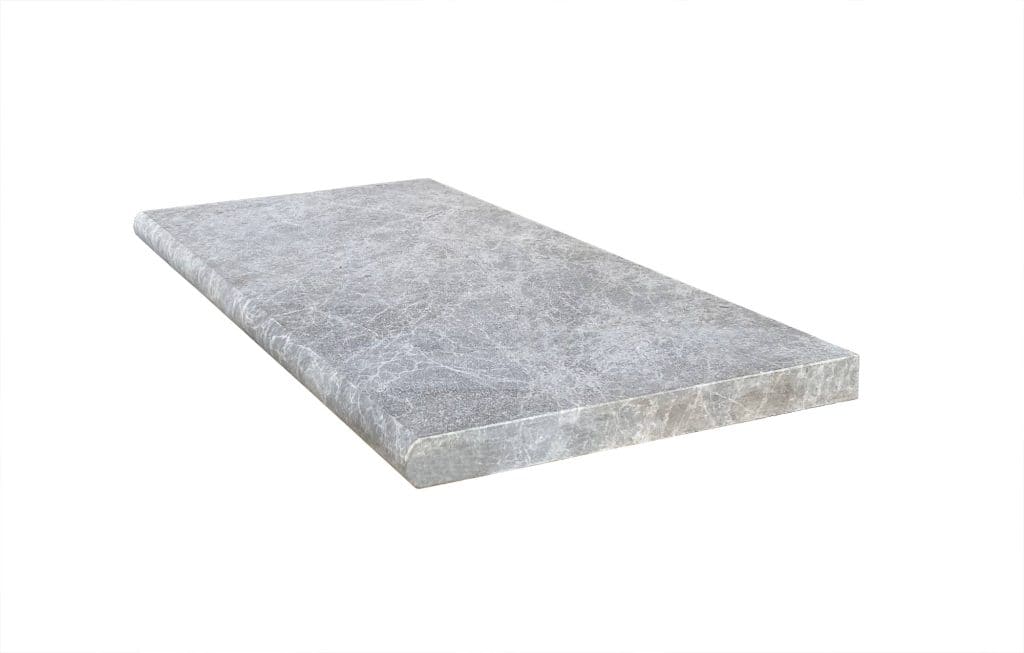 Tundra Marble Leathered Bullnose Single Sided  Pool Coping - Icontile - PC51201224