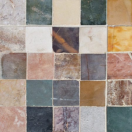 Marble Systems - San Tropez Honed Medley Limestone Mosaic 10x10 - WBA10026