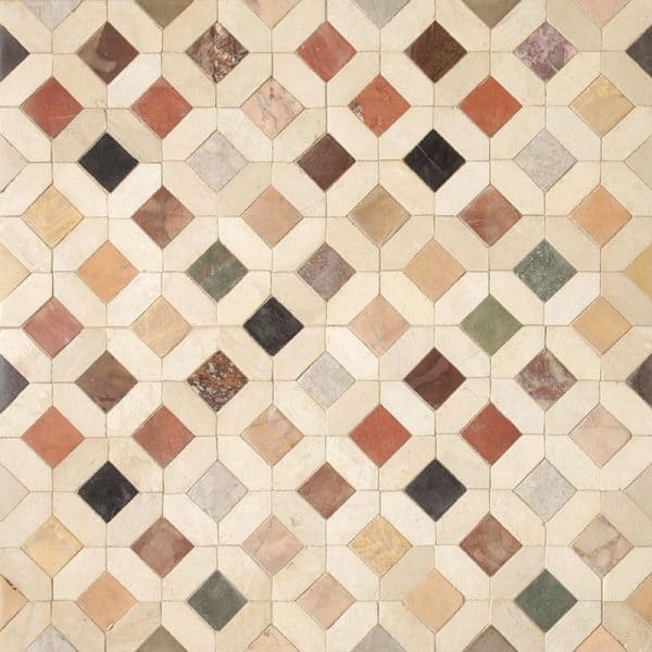 Marble Systems - Dougga Honed Limestone Mosaic 11 5/8x11 5/8 - WBA10040