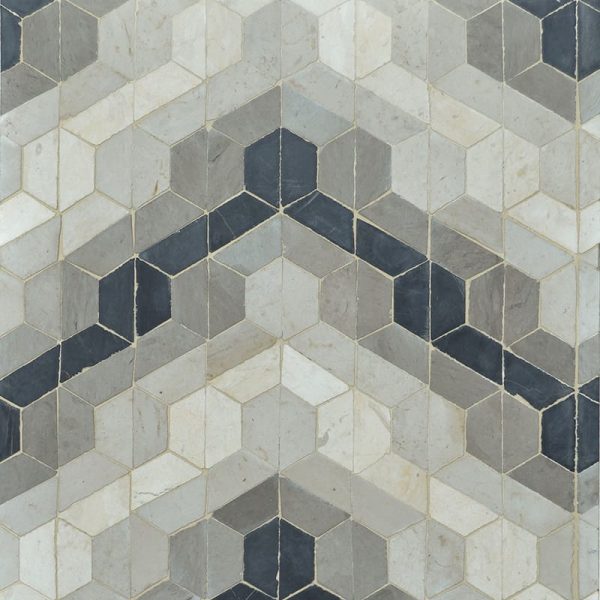 Marble Systems - Shiri Honed Limestone Mosaic 12x9 - WBA10062