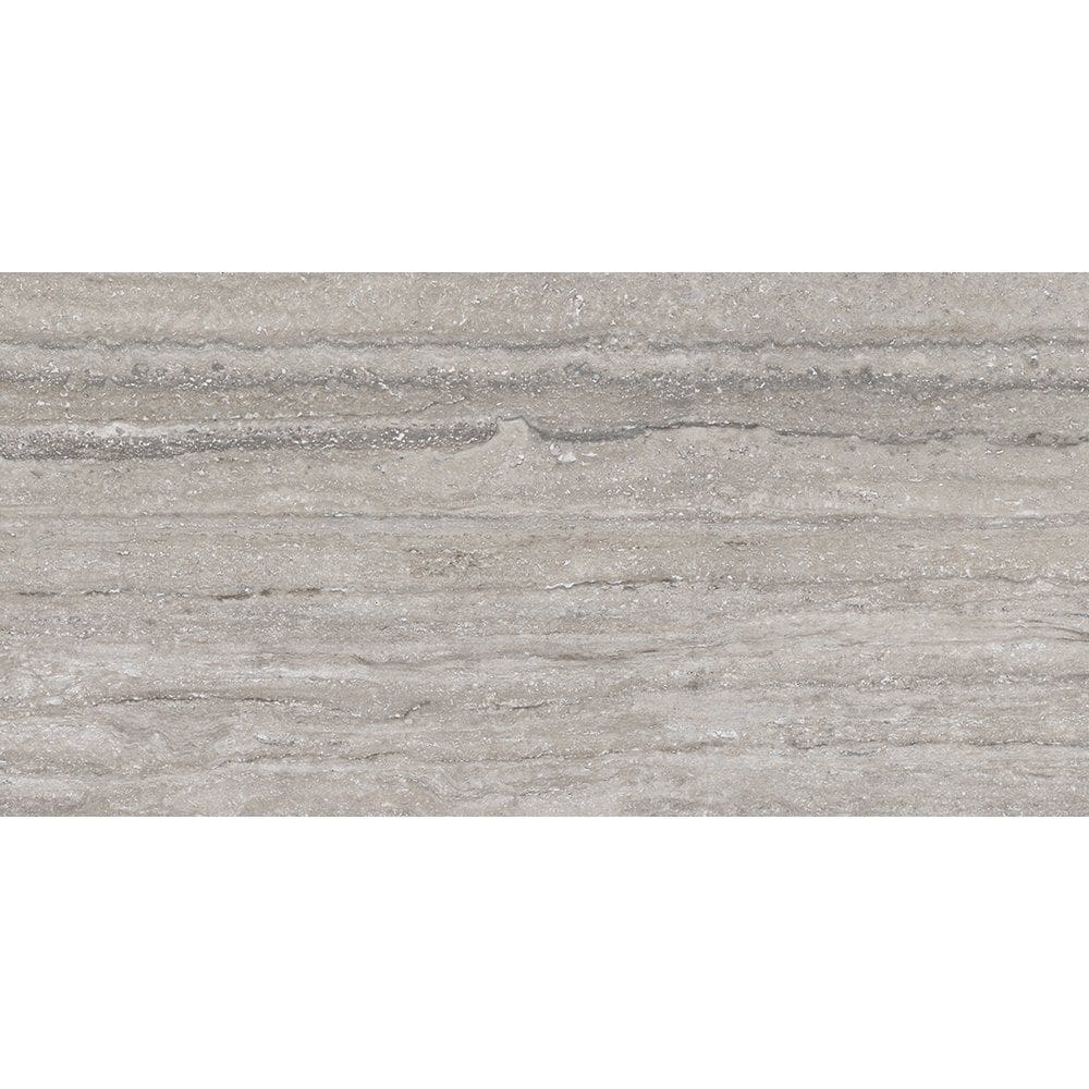 Marble Systems - Grigio Al Contro Matte Travertine Look Porcelain Tile 12x24 - WIS11889