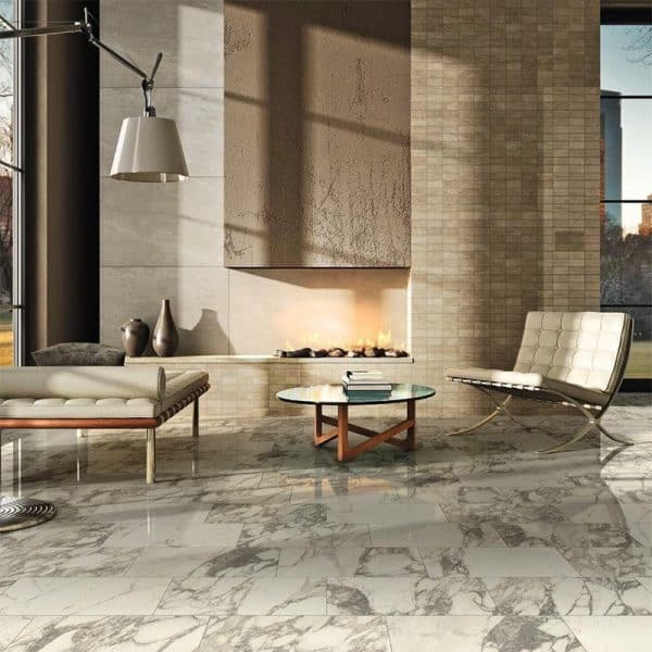 Carrara Arabescato Semi Polished Marble Look Porcelain Tile 12x24 - WIS11960 - Image 2