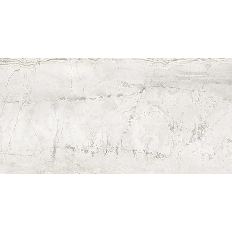 Marble Systems - Romano White Polished Marble Look Porcelain Tile 24x48 - WIS12561