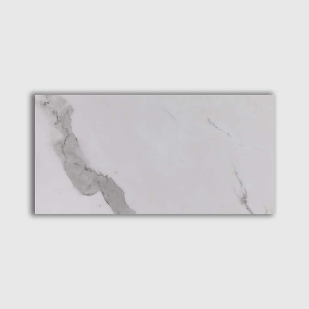 Marble Systems - Calacatta Shine Polished Marble Look Porcelain Tile 12x24 - WLE00128