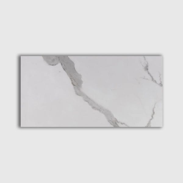 Marble Systems - Calacatta Shine Matte Marble Look Porcelain Tile 12x24 - WLE00133