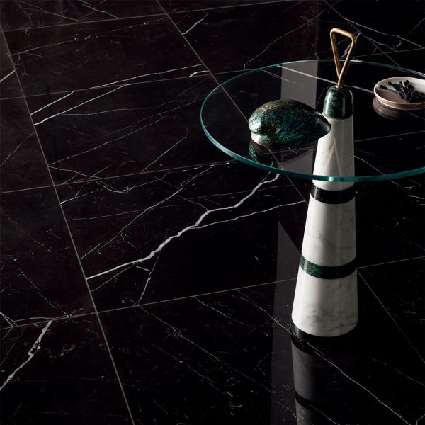 Marquina Nero Polished Porcelain Tile 12x24 - WLE00952 - Image 2