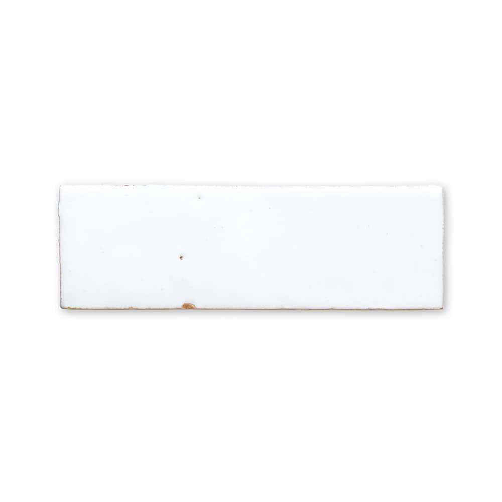 Marble Systems - Blanc Niege Glossy Subway Zellige Tile 2x6 - WMZ90010