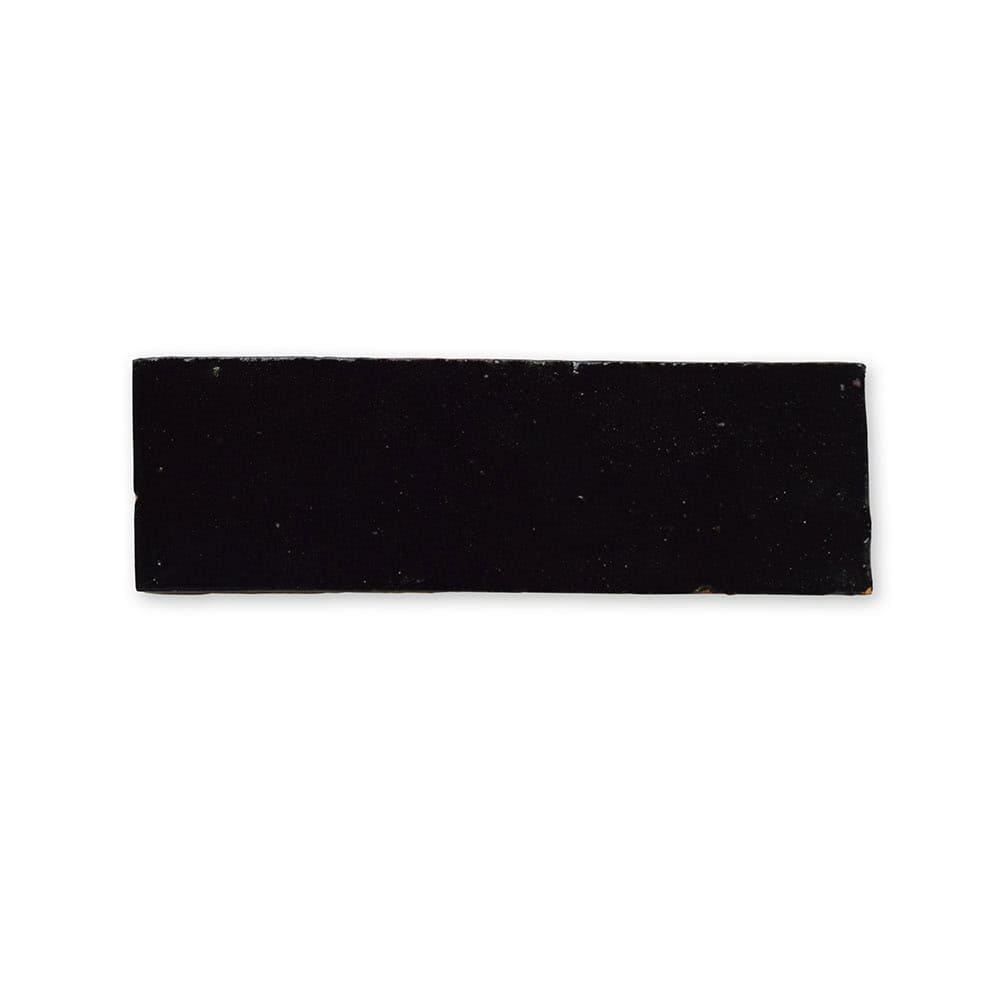 Marble Systems - Noir Glossy Subway Zellige Tile 2x6 - WMZ90012