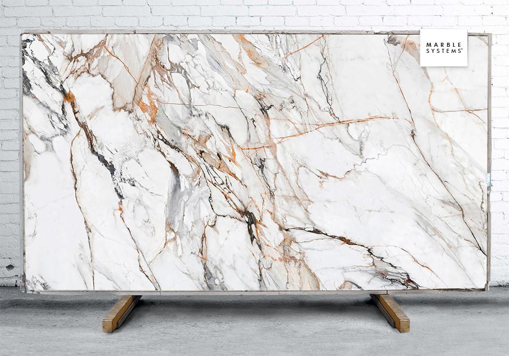 Marble Systems - Calacatta Luxe Cl01r Natural Sintered Stone Slab 125x63 - WNE10222